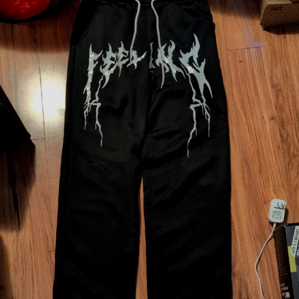 Black goth sweatpant